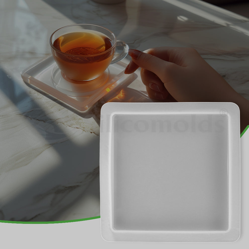 SILICOMOLDS COASTER MOLD - SQUARE - BIG - SINGLE CAVITY - URP055- RM